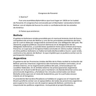 Congreso de panamá triptico