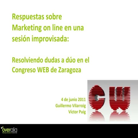 Respuestas sobre marketing online en un sesión improvisada