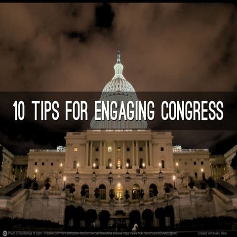 10 Tips For Engaging Congress