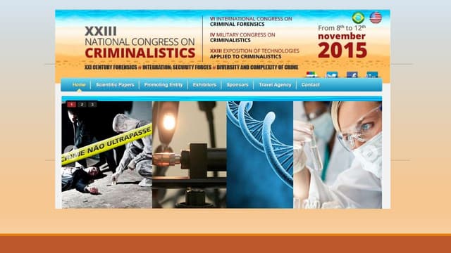 XXIII Congresso Nacional de Criminalística - divulgação