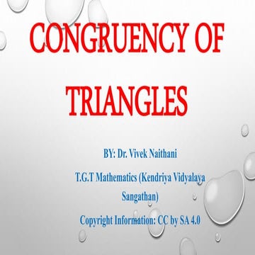 Congruency of triangles