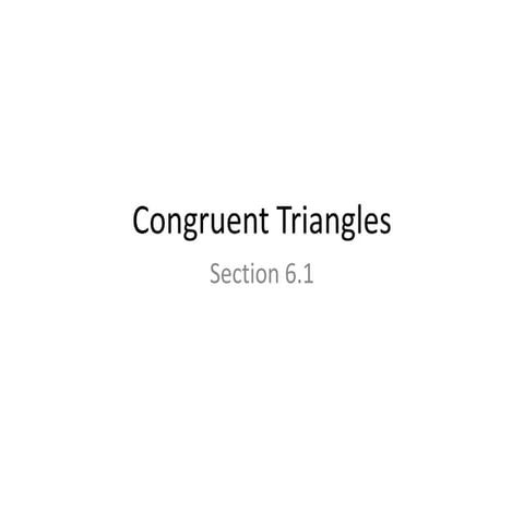 Congruent Triangles