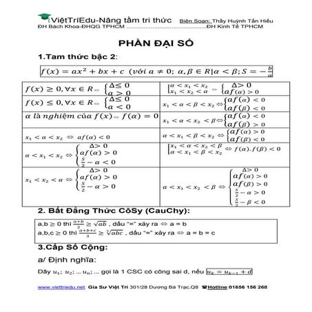 Công Thức Toán | PDF