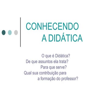 Conhecendo a didática