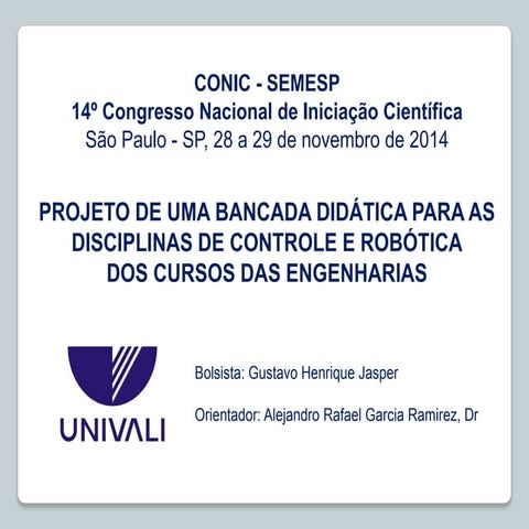 Bancada didática para ensino de Controle e Robótica