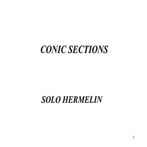 Conic sections