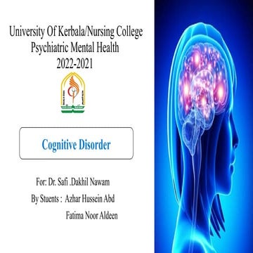 Congnitive Disorder(types)         .pptx