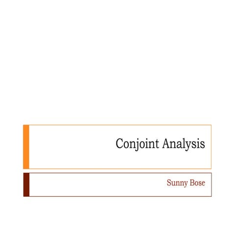 Conjoint analysis
