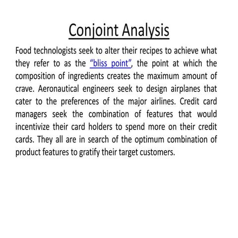 Conjoint analysis