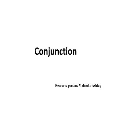 Conjunction | PPTX