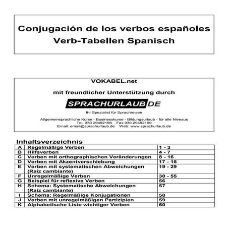 Conjugación de verbos españoles