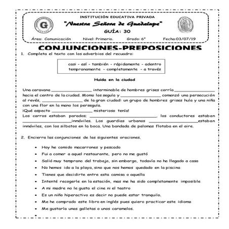 Conjunciones y prpo
