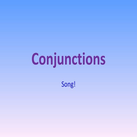 Conjunctions
