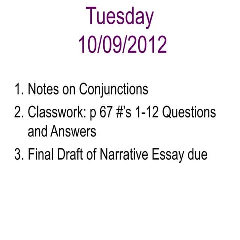 Conjunctions- Unit 1