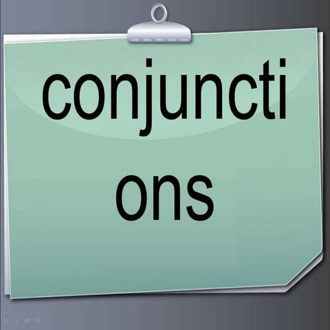 Part of Speech - Conjunctions