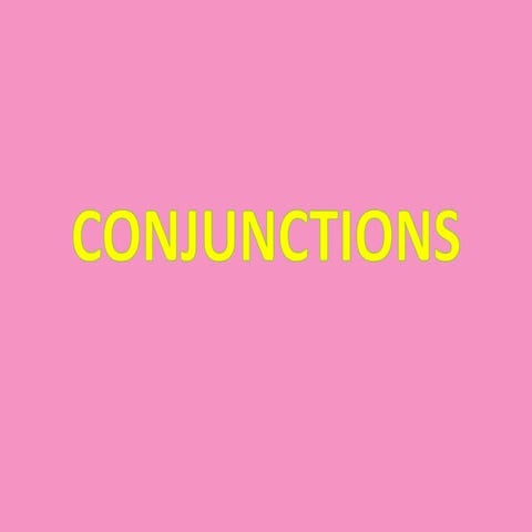 CONJUNCTIONS - ROBYHEP