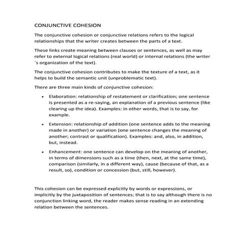 Conjunctive cohesion (jorgelina, joselvine)