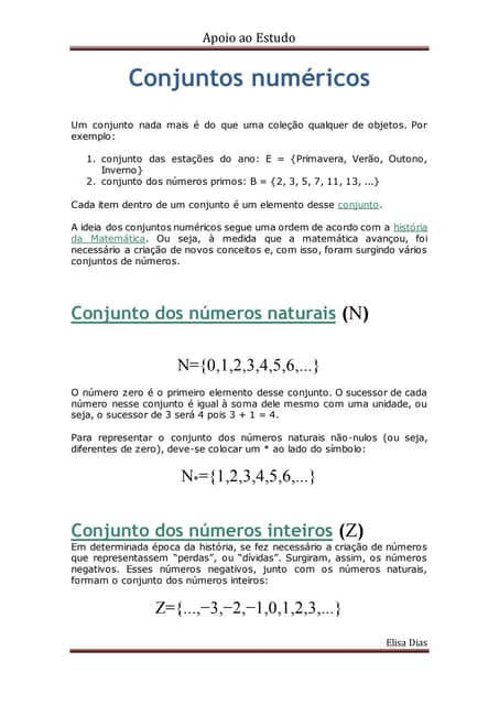 Exemplos De Numeros Naturais Conjunto Dos Números Naturais E Inteiros