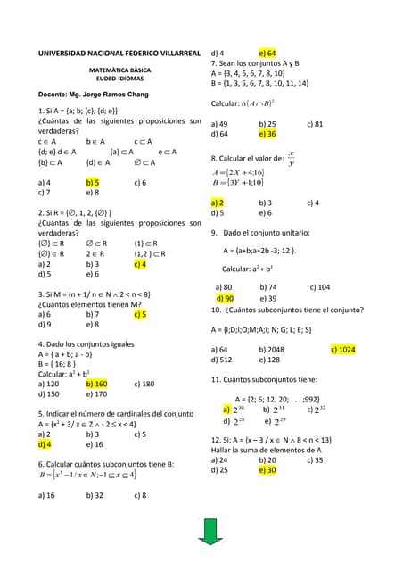 Conjuntos solución  -  UNFV - Kethy...