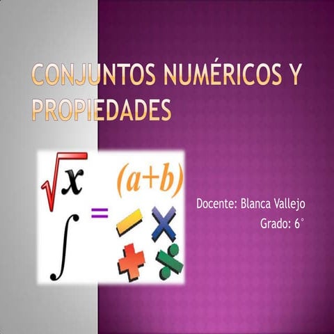 Conjuntos numéricos y propiedades