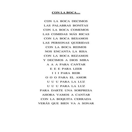 Con la boca  poesía vocales 