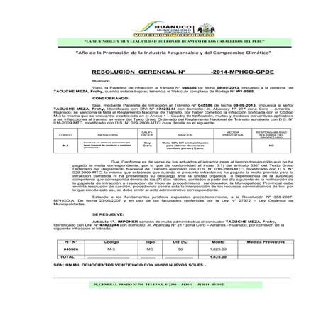 Con lic. m 3, 045586 tacuche meza frohy