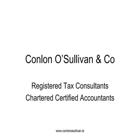 Conlon O’Sullivan &amp; Co Rental Property Presentation