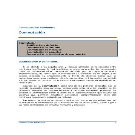 Conmutación telefónica