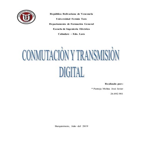 Conmutacion y transmision digital
