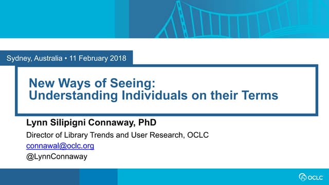 New ways of seeing: Understanding individuals on their terms.
