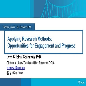 Applying research methods: Opportunities for engagement and progress.