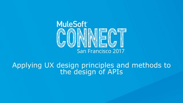 Applying UX principles and methods to APIs 