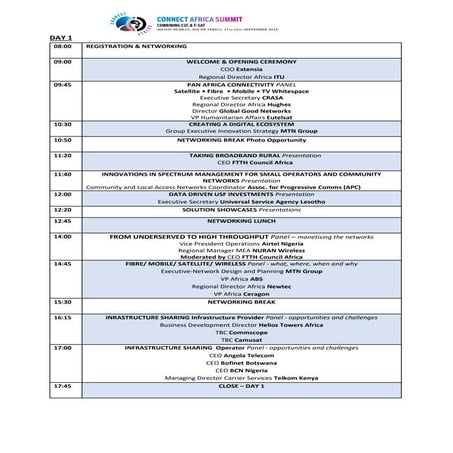 Connect Africa Programme 1.8