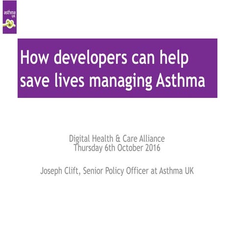 How developers can help save lives managing Asthma