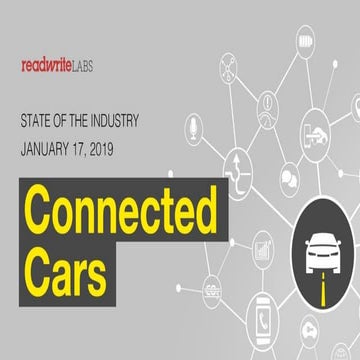 Connected Cars, State of the Industry Q1 2019