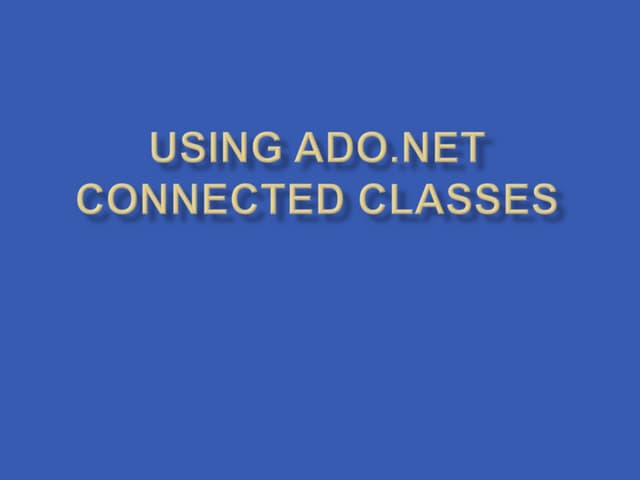 Connected data classes