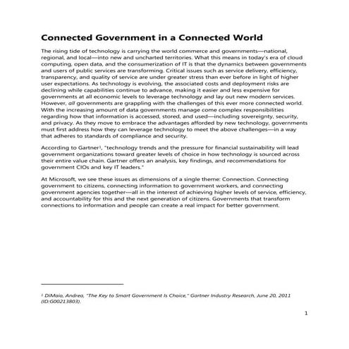 White Paper | Connected Government in a Connected World