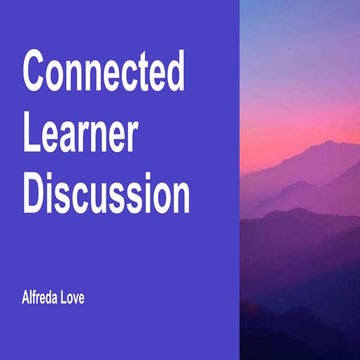 Connected learner discussion
