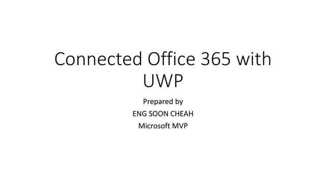 Connected Office 365 with UWP