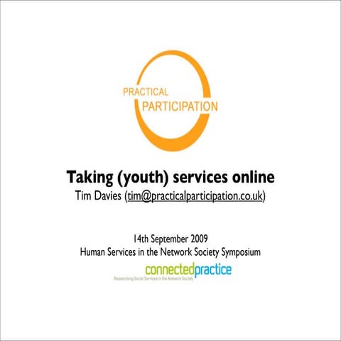 Connected Practice Presentation - Taking Youth Work Online
