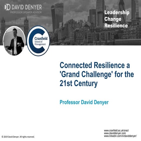 Connected resilience a 'grand challenge'  for the 21st century