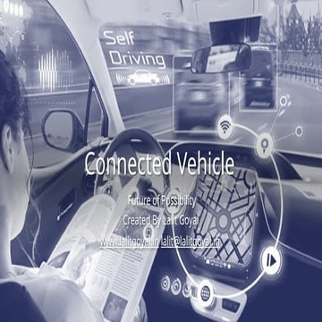 connected car is a vehicle equipped with technology that enables it to commun...
