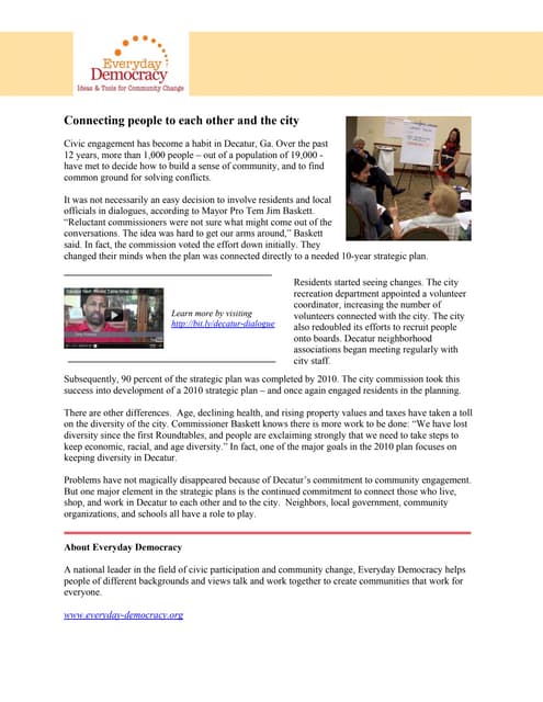 Connecting People to Each Other and...