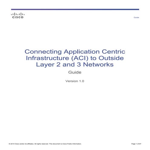 Comprehensive CCIE-Level Guide to Cisco ACI External Connectivity Using ...