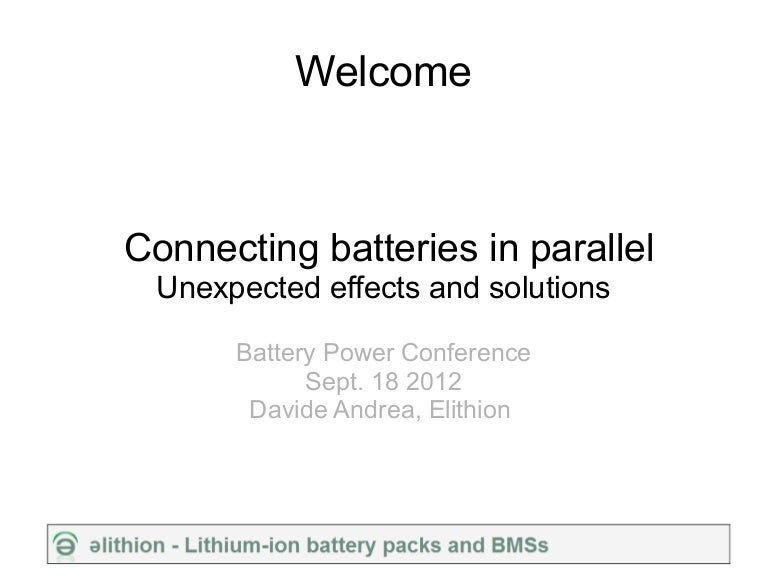 Connecting Batteries In Parallel Presentation