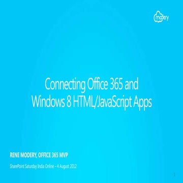 Connecting Office 365 and Windows 8 HTML/JavaScript Apps