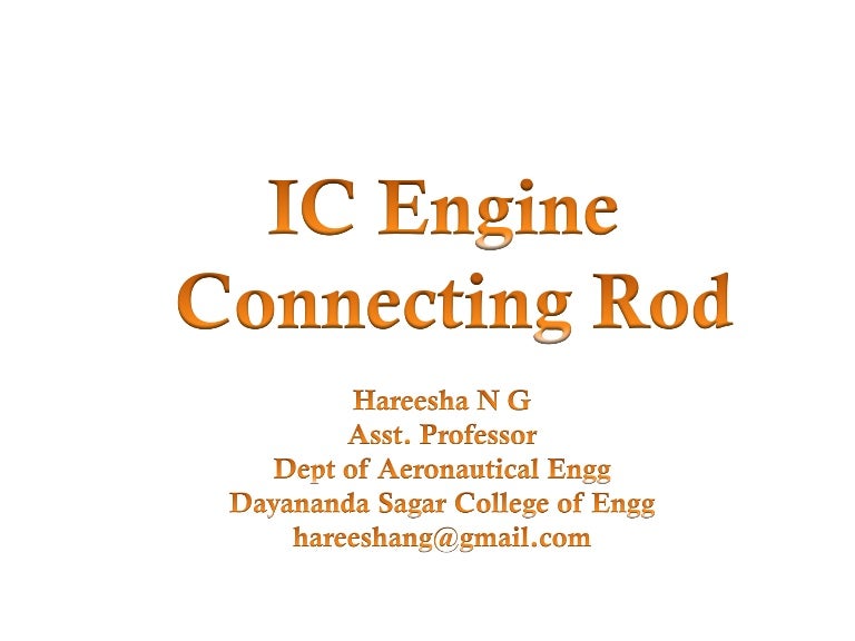Assembly of IC Engine Connecting rod