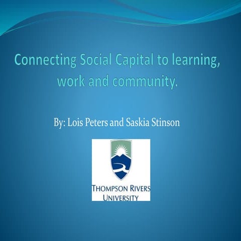 Connecting Social Capital to Learning