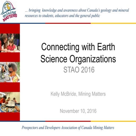 Connecting with earth science organizations