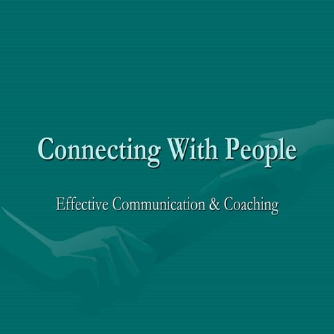 Connecting with people